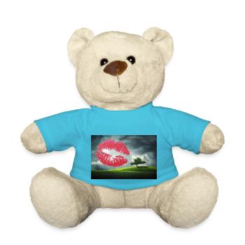 Kuss zum Valentinstag. - Teddy - Atollblau - Vorne
