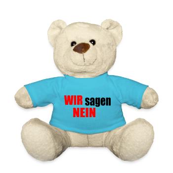 Wir sagen nein - Teddy - Atollblau - Vorne
