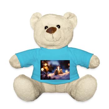 de Noël dans la forêt - Nounours - bleu outremer - Devant