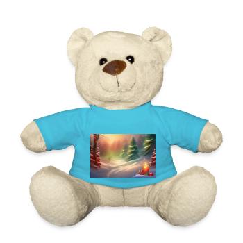 Weihnachtsträumerei - Teddy - Atollblau - Vorne