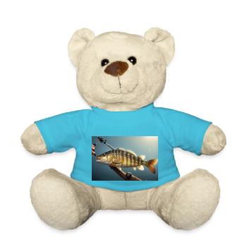 Großer Barsch Fisch am Haken - Teddy - Atollblau - Vorne