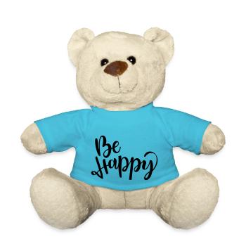 Be happy - Teddy Bear - atoll blue - Front