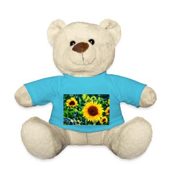 Sonnenblumen - Teddy - Atollblau - Vorne