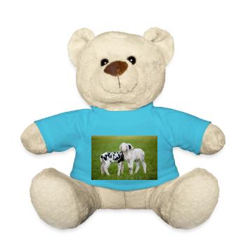 Lämmer Schwarz Weiss - Teddy - Atollblau - Vorne