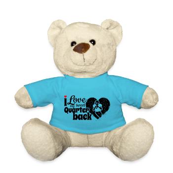I love my sweet Quarterback - Teddy - Atollblau - Vorne