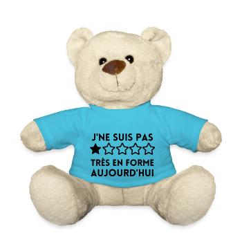 Pas en forme aujourd hui - Nounours - bleu outremer - Devant