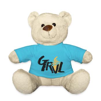 Fan de vélo, gravel, vtt - Nounours - bleu outremer - Devant
