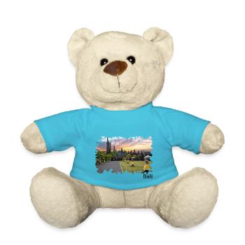 Île des Dieux de Bali, Temple Mère - Pura Besakih - Nounours - bleu outremer - Devant