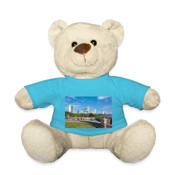 Niagara City Skyline and Niagara Falls panorama - Teddy Bear - atoll blue - Front