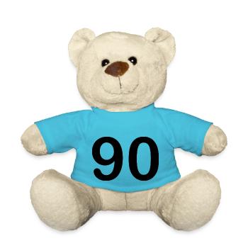 90. 90 YEARS. 90th ANNIVERSARY. 90 YEARS ANNIVERSARY. - Teddy Bear - atoll blue - Front