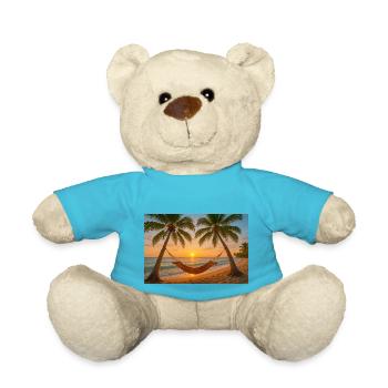Palmen, Hängematte und Strand - Teddy - Atollblau - Vorne