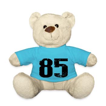 85 Number Leotard - Teddy Bear - atoll blue - Front