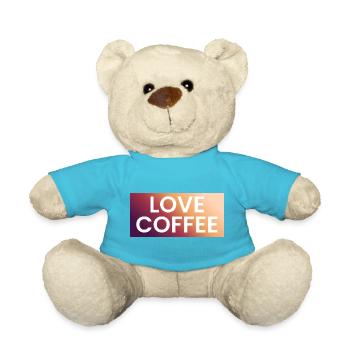 Kaffee Liebe im Farbverlauf - Teddy - Atollblau - Vorne