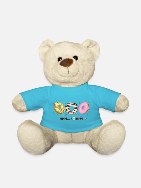 Glazed Donuts with Sprinkles Illustration - Teddy Bear - atoll blue