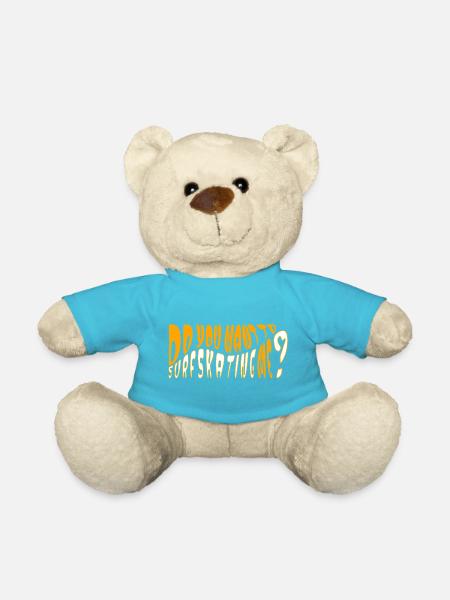 Do you want to Surfskating me? - Teddy Bear - atoll blue