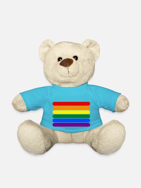 Rainbow Stripes || LGBT lesbienne gay bisexuel trans - Nounours - bleu outremer