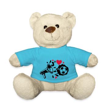 Megaphon Fußball Fußball love love - Teddy - Atollblau - Vorne