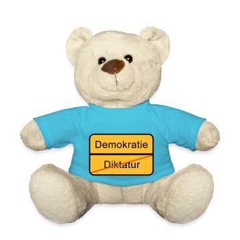 Demokratie oder Diktatur - Teddy - Atollblau - Vorne