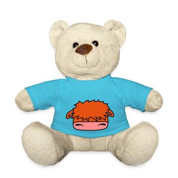 hochland kuh gesicht kopf - Teddy - Atollblau - Vorne