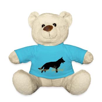 German Shepard BLACK GOLD - Teddy Bear - atoll blue - Front