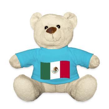 Drapeau Du Mexique Drapeau Mexique Armoiries mexicaines - Nounours - bleu outremer - Devant