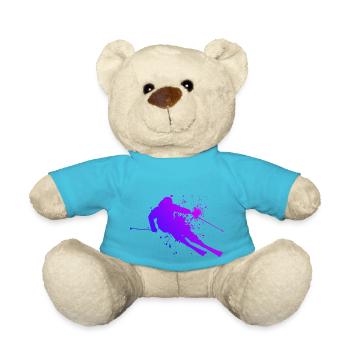 Skiing Skiing Ski Women Skiers Stunt Ski - Teddy Bear - atoll blue - Front