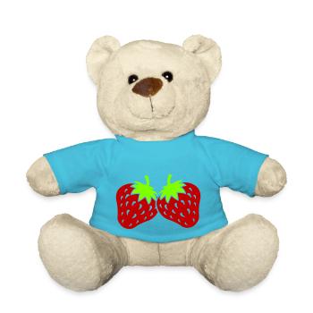 Fraises - Nounours - bleu outremer - Devant