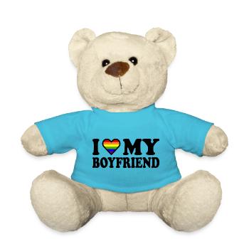 I love my boyfriend - Teddy - Atollblau - Vorne