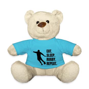 Rugby Gift Rugby Player Rugby Team Rugby Coach - Teddy Bear - atoll blue - Front