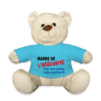 Marre de l'insécurité - Nounours - bleu outremer - Devant