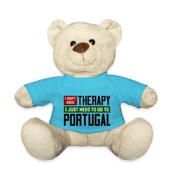 Ich brauche keine Therapie, ich muss nur nach Portugal - Teddy - Atollblau - Vorne