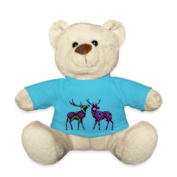 Deer - Teddy Bear - atoll blue - Front