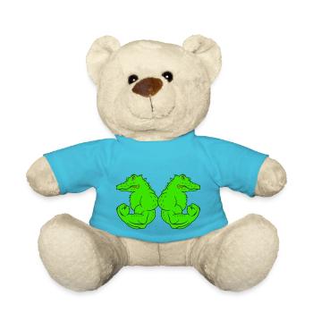 strong crocodiles - Teddy Bear - atoll blue - Front