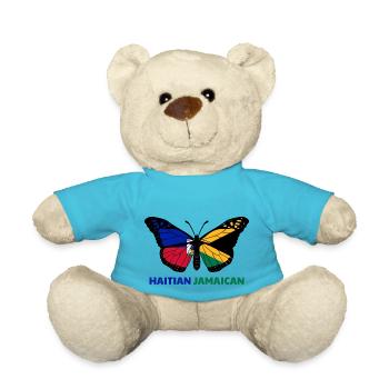 Haiti Haitianer Jamaika Kombination I Geschenk - Teddy - Atollblau - Vorne