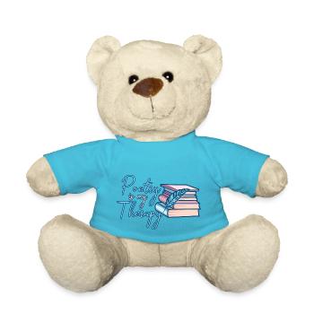 Poet Poesie Dichter Poetry I Geschenk - Teddy - Atollblau - Vorne