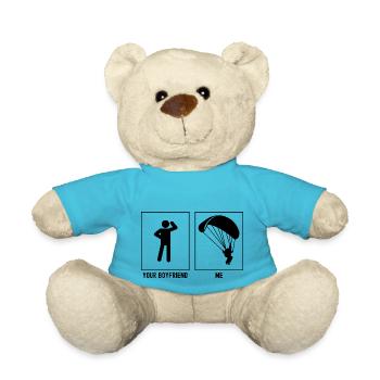 Your Friend - Me - Paragliding Landing - Teddy Bear - atoll blue - Front