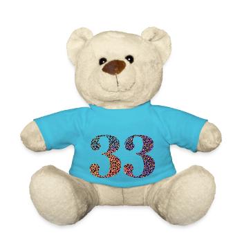 33e anniversaire léopard - Nounours - bleu outremer - Devant