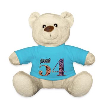 54e anniversaire léopard - Nounours - bleu outremer - Devant