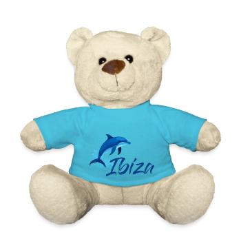 Vacances à Ibiza avec dauphin - Nounours - bleu outremer - Devant
