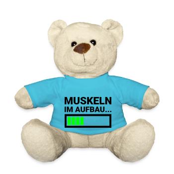 Building Muscles Fitness Strength Training Athletes - Teddy Bear - atoll blue - Front