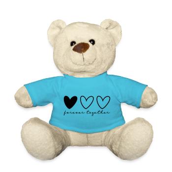 3 Herzen Partner Teil 3 von 3 - Teddy - Atollblau - Vorne