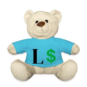 Letter l dollar - Teddy Bear - atoll blue - Front