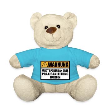 Praxisanleiterin Abschied Kollegin Pflege Sprüche - Teddy - Atollblau - Vorne
