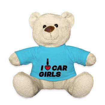 I love car girls / Auto Tuning Designs - Teddy Bear - atoll blue - Front