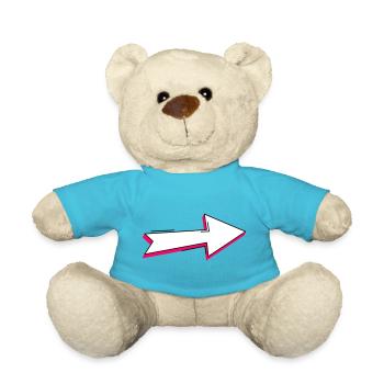 Abstrakte Neon Pfeil Illustration - Teddy - Atollblau - Vorne