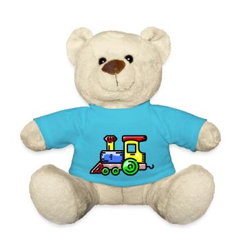 eisenbahn zug tram train railroad railway locomoti - Teddy - Atollblau - Vorne