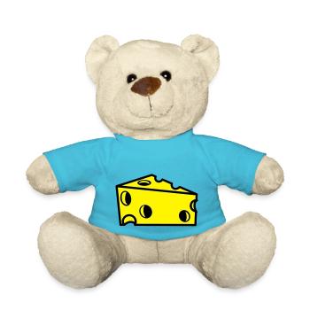 Schweizer Käse mit Löchern, in Scheiben - Teddy - Atollblau - Vorne