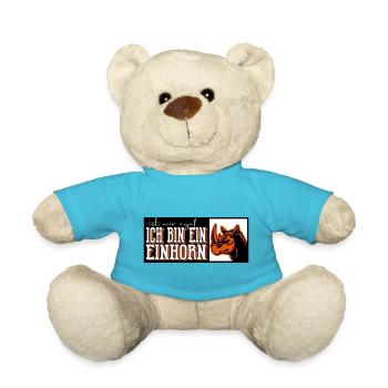 Einhorn unicorn lustig dub nas horn - Teddy - Atollblau - Vorne