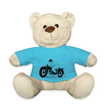 Moto Vintage Années 1930 - Nounours - bleu outremer - Devant