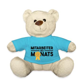 Mitarbeiter des Monats Auszeichnung Arbeit Job - Teddy - Atollblau - Vorne